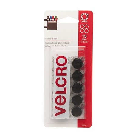 Velcro Brand 58 BLK Hook And Loop Coin 90069